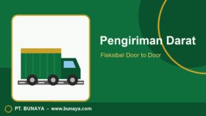 Ilustrasi truk kontainer pengiriman darat