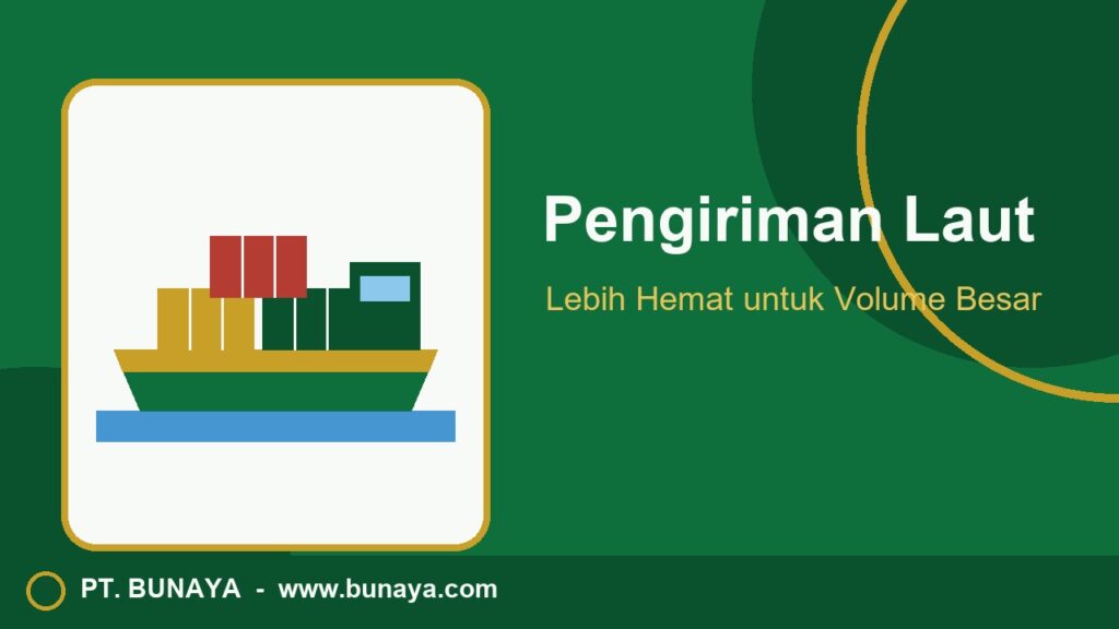 Ilustrasi kapal kontainer pengiriman laut