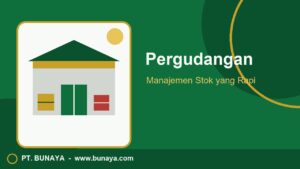 Ilustrasi gudang dan manajemen stok barang